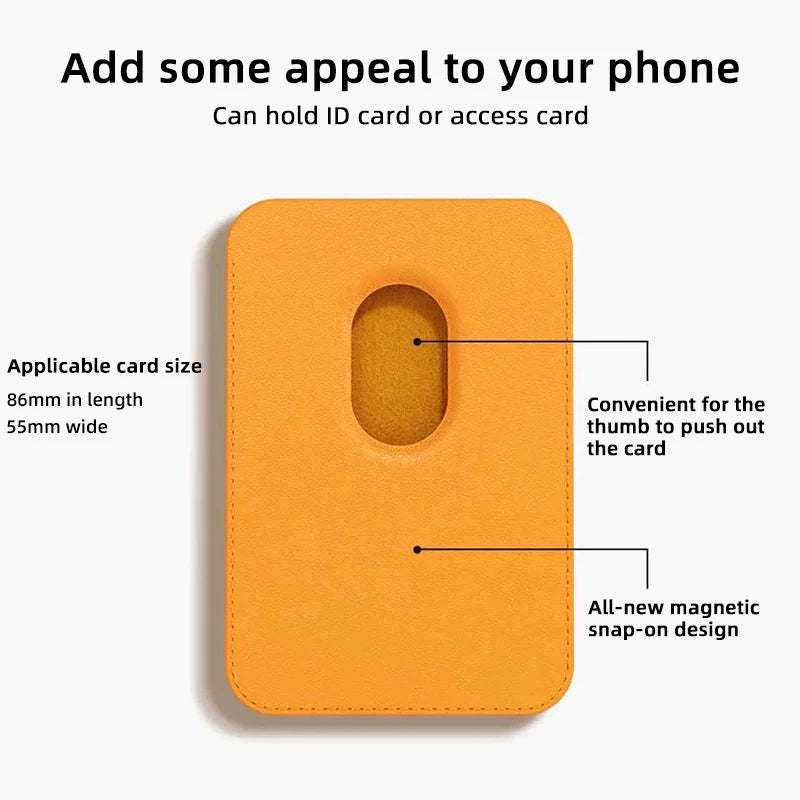 Magnetic Card Holder for iPhone 14 Pro Max Magsafe Back Mobile Phone Accessory