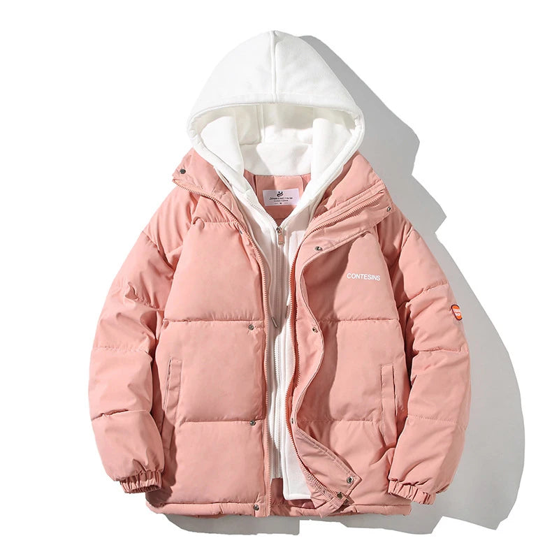 2025 Women's Winter Quilted Jacket Overcoat Thick Cotton Padded Coat Female Oversized Loose Oversize Coats Hooded Short Parkas