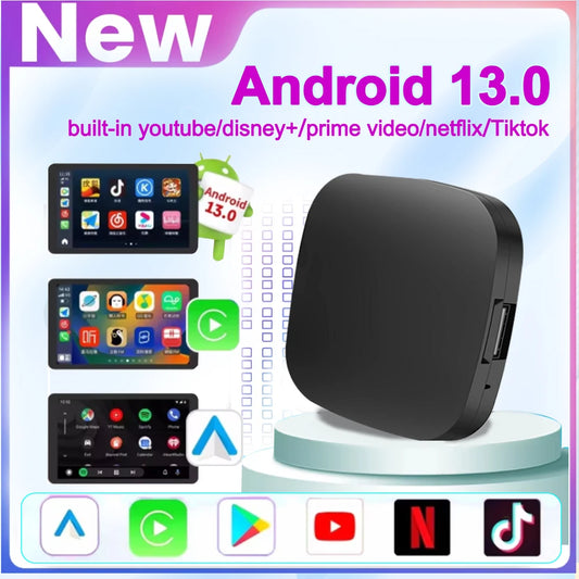 Android 13 TV Box Smart CarPlay Ai Box Wifi Wireless Android Auto Built-in Play Store For YouTube Netflix OEM CarPlay Cars
