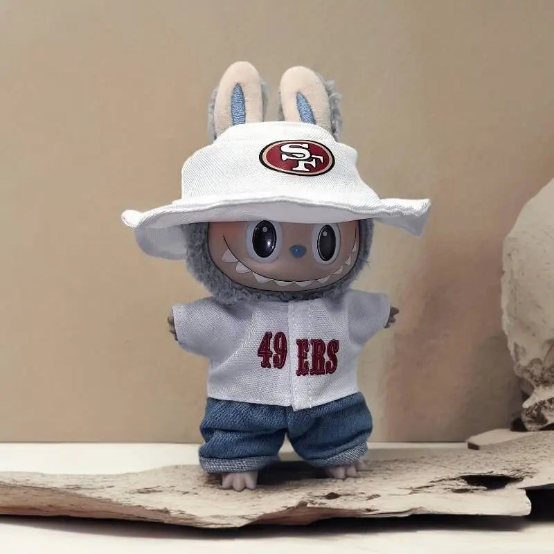 Labubu is wearing a pendant Labubu key chain baby clothes, men's street-fried sweaters, and tide brand suits blythe doll clothes