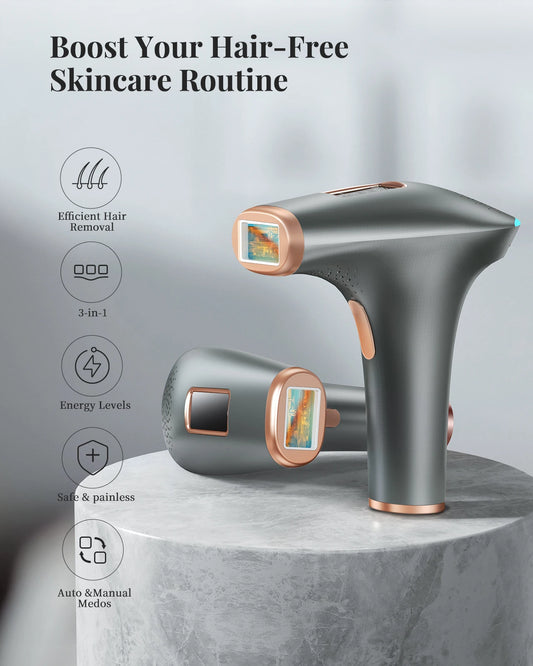 3-in-1 Laser Epilator 999900 Flash Painless IPL Hair Removal for Women Bikini Legs Arms Laser Hair Remover Permanent Depilato