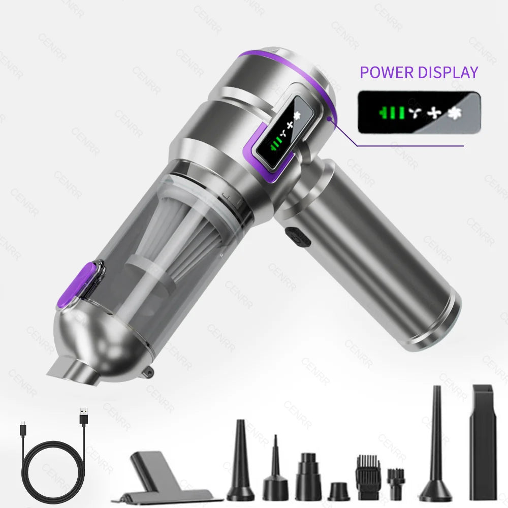 Mini Car Vacuum Cleaner 998000PA Cordless Powerful for Home Handheld Blower Car Cleaner Portable Car Vacuum Cleaner