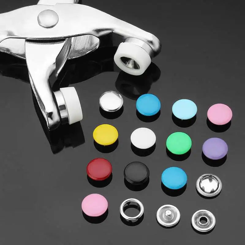 Five Claw Buckle Clamp Set, Baby's Clothes and Shoes Invisible Color Metal Buckle, Shoe Bag Belt Hole Snap Button Plier Tool