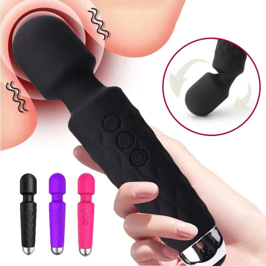 USB Rechargeable Powerful Clitoris Vibrator AV G-Spot Massager Sexual Wellness Erotic Adult Toy for Women