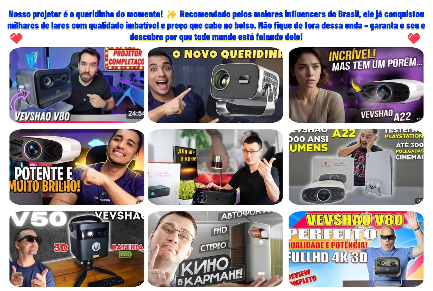 VEVSHAO A12 Projector Mini Portable LED Video Android 13.0 WIFI 6 Mirror SmartPhone for 1080P 4K Video Home Cinema Projector