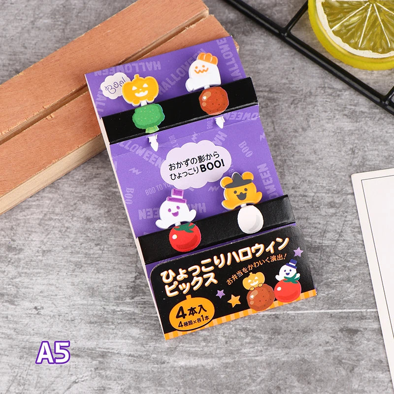 1Pack Halloween Cocktail Picks Fruit Fork Creative Fashion Childrens Holiday Fruit Fork Set Cake Stick Desserts Forks