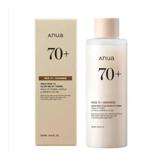 Anua Rice 70 Glow Milky Toner With 70% Rice Water Ceramide Deep Cleansing Skin Care Products Hydrating Brightening Facial Toner