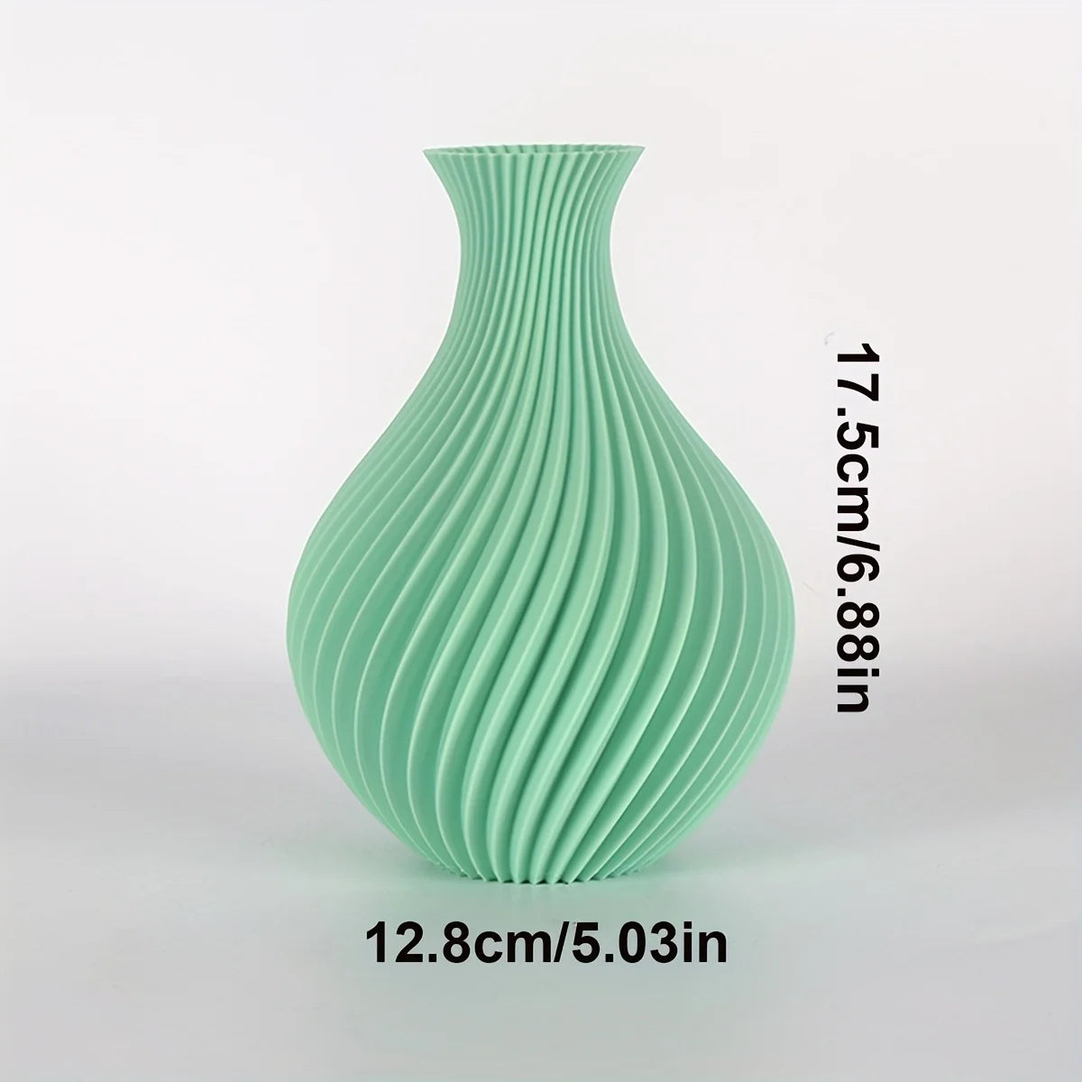 3D Printed Art Vase with Retro Textured Design - High-Quality Plastic, Durable and Resistant