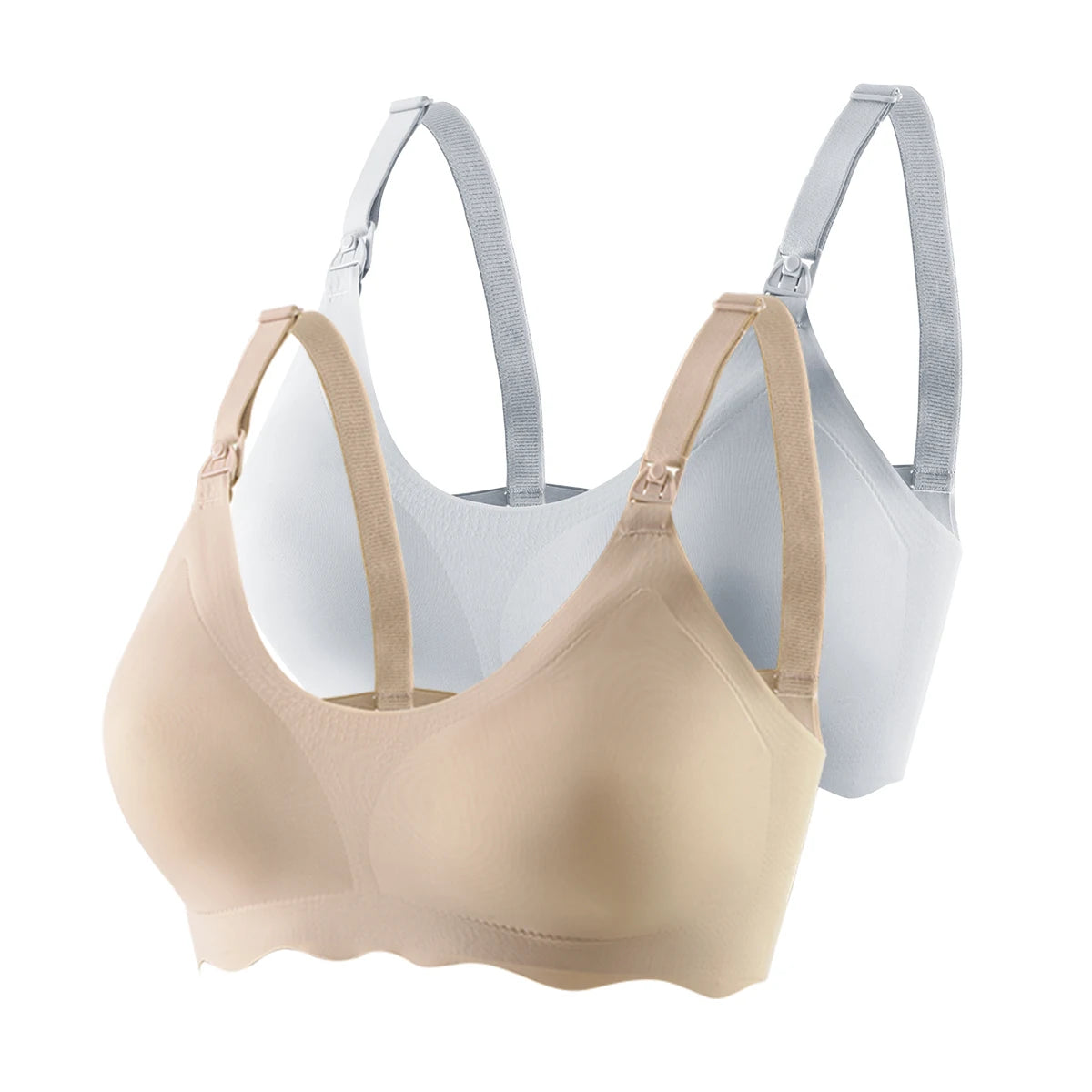 2pcs Pregnant Women'S New Comfortable And Breathable Ultra-Thin Nursing Bra, Detachable And Skin Friendly Nursing Text
