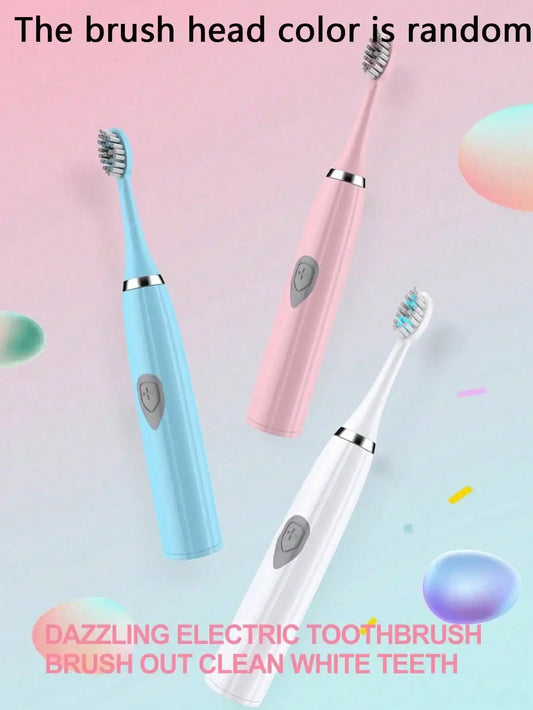 Electric Toothbrush Adult Automatic Couples Set, Suitable For Home Or Travel Use, Random Brush Head Colors