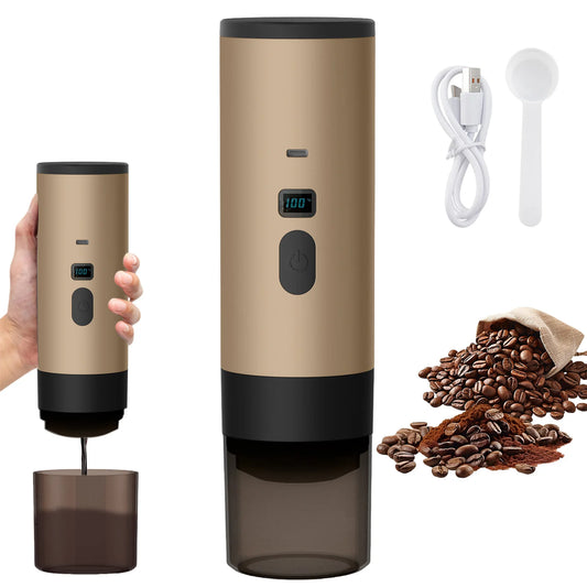Portable Electric Capsule Coffee Maker Espresso Pot Cordless Heating Pump Press Coffee Maker Travel and Car 3 in 1 Coffee Pot
