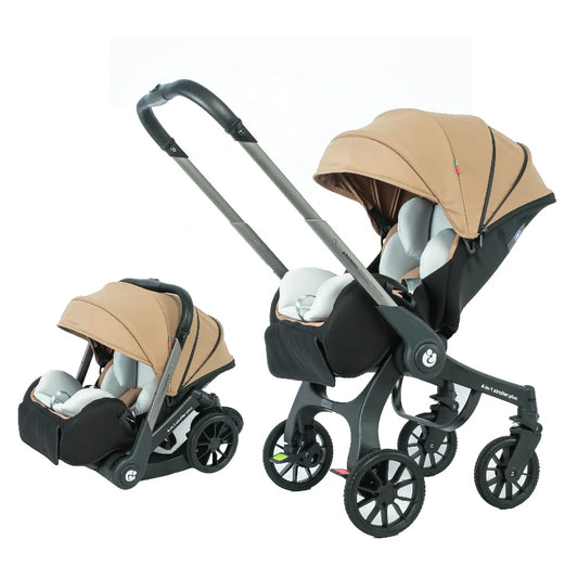 Baby Stroller, Multifunctional Stroller Foldable with Car Seat Baby Car Carriage Portable Baby Stroller 3in1
