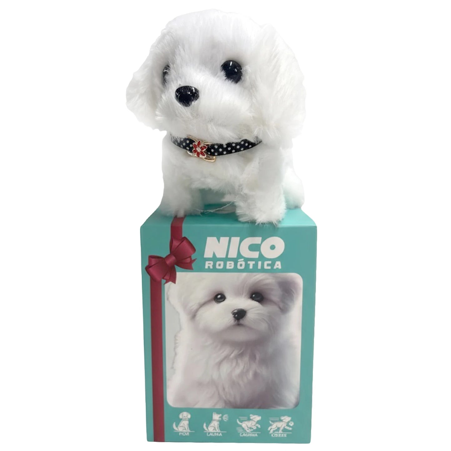 2026 New Cute Plush Robot Puppy Interactive Walking Simulated Puppy Barking Tail Wagging Puppy Plush Toy Chilren without Battery