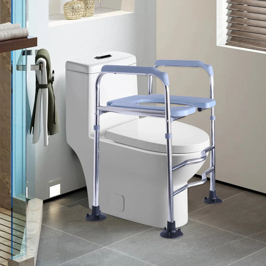 Raised Toilet Seat Elevated Toilet Seat Height Adjustable Toilet Seat Frame Toilet Seat Riser for Handicapped Disabled