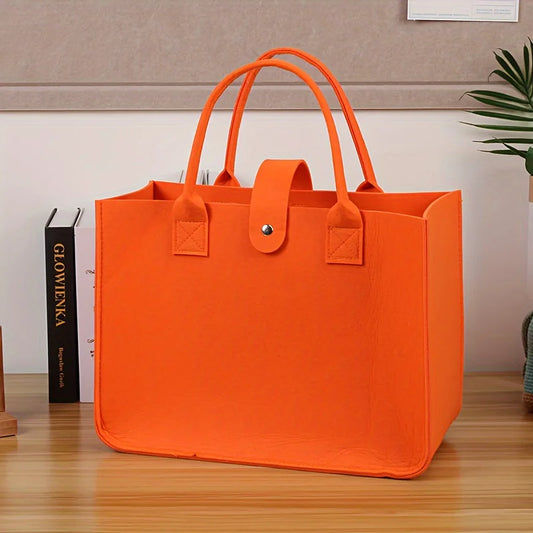 Thickened Felt Handbag Shopping Bag Mommy Bag Felt Package Solid Color Handbag Gift Fashionable Outdoors Storage Bag