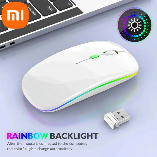XIAOMI Silent Wireless Mouse Bluetooth-compatible Tablet 2.4G USB Portable Dual Mode Rechargeable 1600 DPI For MacBook Laptop PC