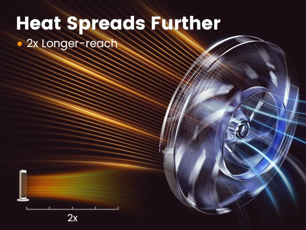 AIRMATE 25" Space Heater for Indoor Use Large Room, Ceramic Tower Electric Heater with Thermostat