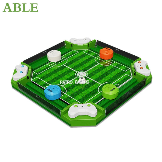 Mini Four-Player Soccer Hyperlaps Tabletop Interactive Game, Soccer Tabletop Competition Sports Game, Requires Self-Assembly.