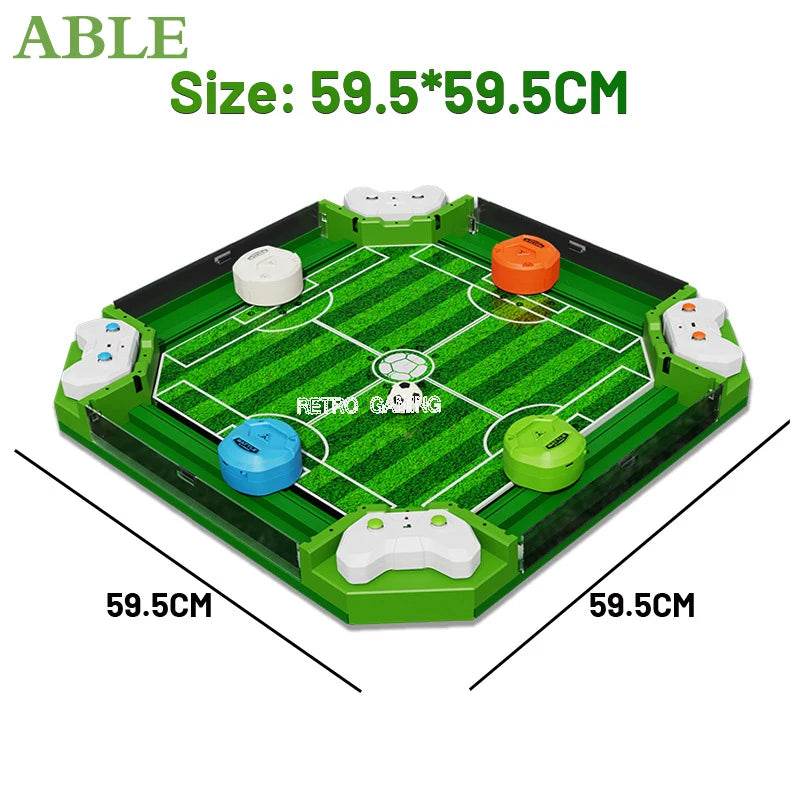 Mini Four-Player Soccer Hyperlaps Tabletop Interactive Game, Soccer Tabletop Competition Sports Game, Requires Self-Assembly.