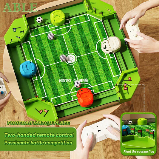 Mini Four-Player Soccer Hyperlaps Tabletop Interactive Game, Soccer Tabletop Competition Sports Game, Requires Self-Assembly.