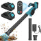 21V Cordless Leaf Blower, 350KM/H Max Wind Speed, 3 Speeds, LED Display, Lightweight, with 2 Nozzles & Battery