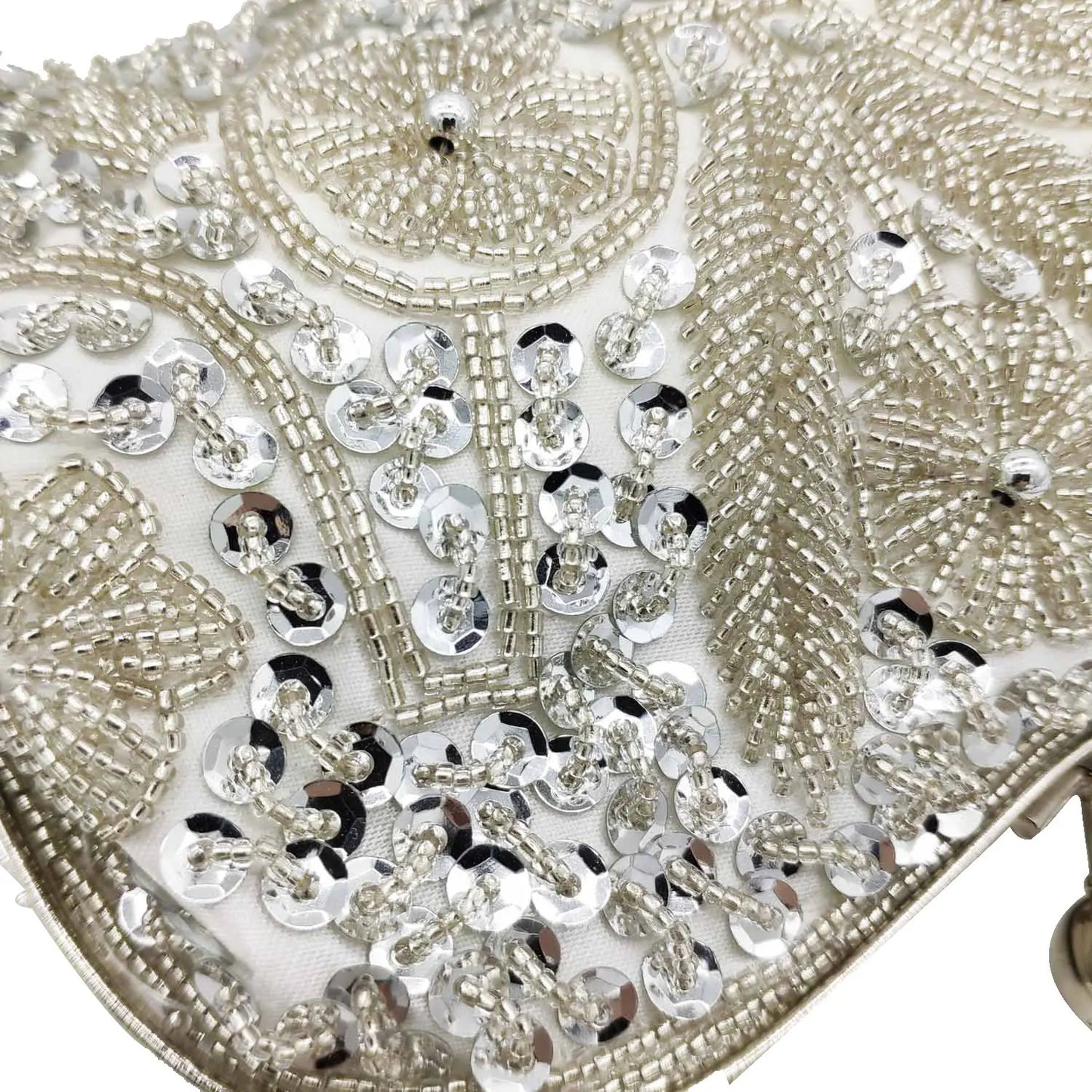 Boutique De FGG Elegant Frame Women Formal Beaded Evening Purses and Handbags Bridal Sequins Clutch Bag Cocktail Party Bag