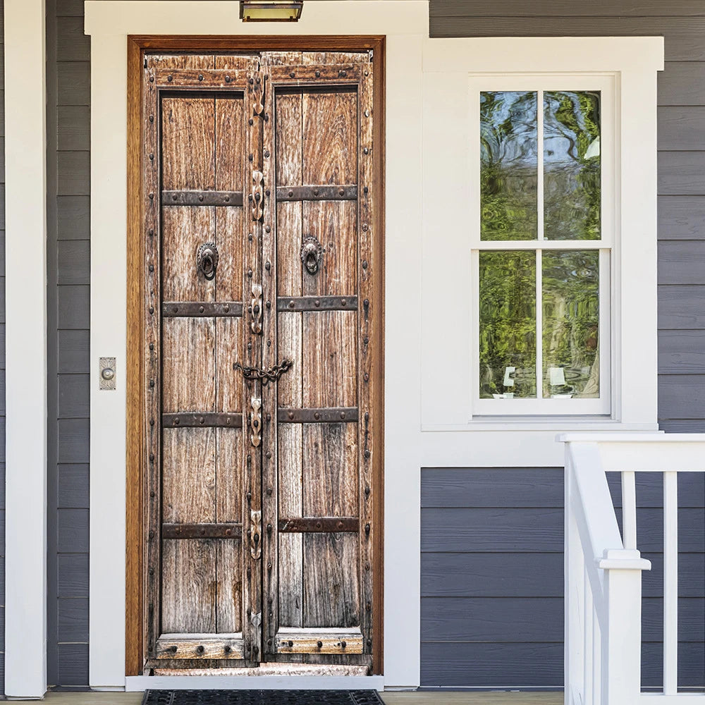 Simulation Of Gilt Leaves DIY Door Stickers Home Decoration Wall Sticker Kitchen Art Mural Peel & Stick Waterpoof PVC Wallpaper