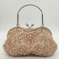 Boutique De FGG Elegant Frame Women Formal Beaded Evening Purses and Handbags Bridal Sequins Clutch Bag Cocktail Party Bag