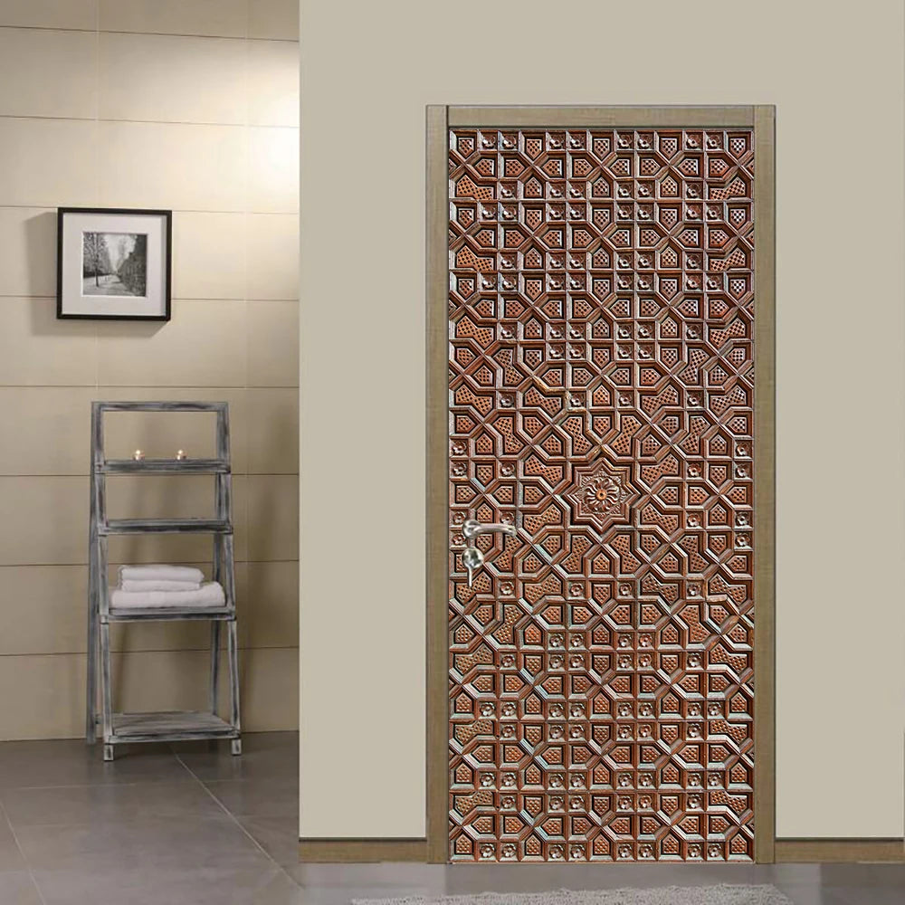 Simulation Of Gilt Leaves DIY Door Stickers Home Decoration Wall Sticker Kitchen Art Mural Peel & Stick Waterpoof PVC Wallpaper