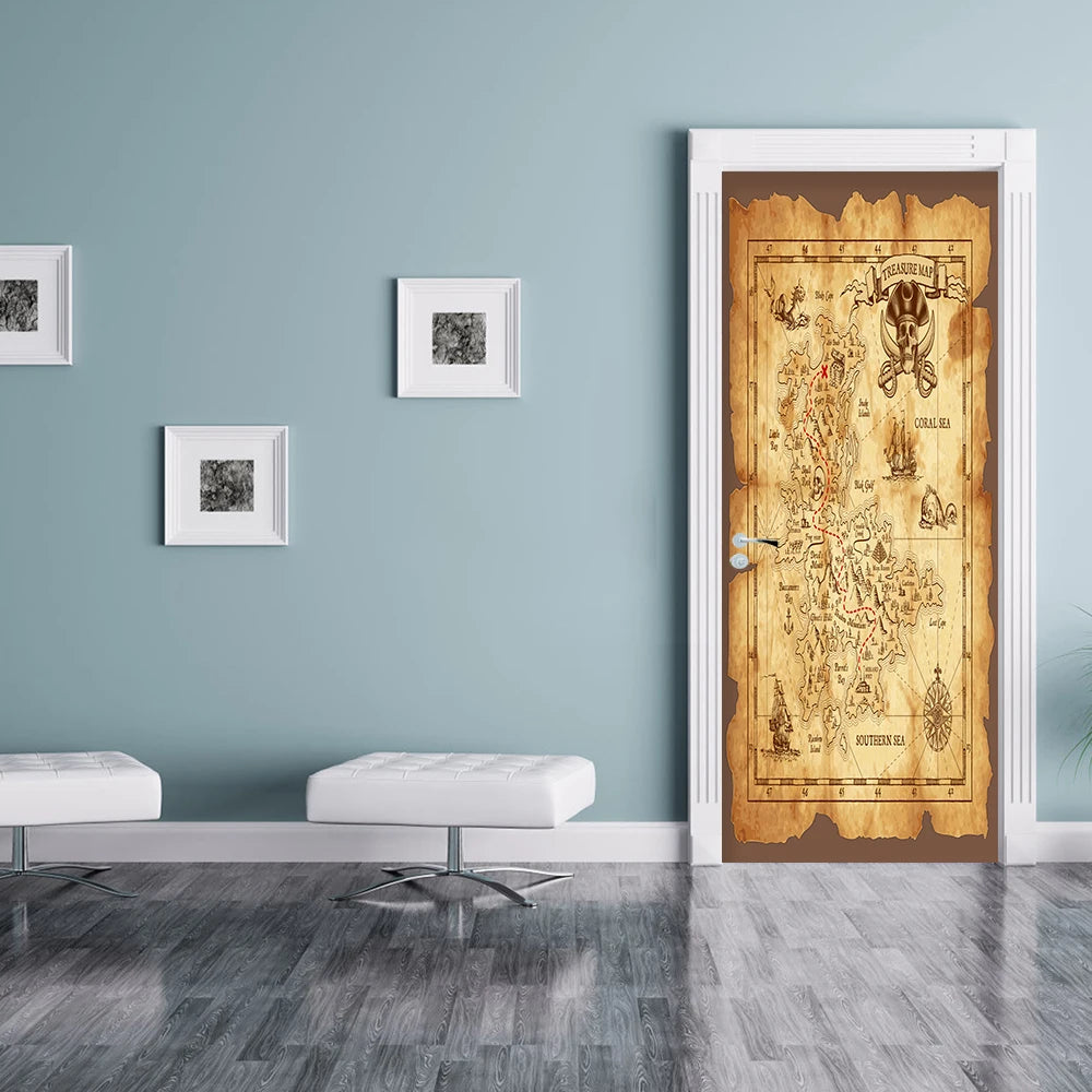 Simulation Of Gilt Leaves DIY Door Stickers Home Decoration Wall Sticker Kitchen Art Mural Peel & Stick Waterpoof PVC Wallpaper