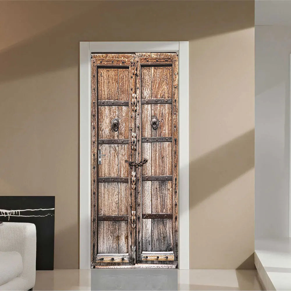 Simulation Of Gilt Leaves DIY Door Stickers Home Decoration Wall Sticker Kitchen Art Mural Peel & Stick Waterpoof PVC Wallpaper