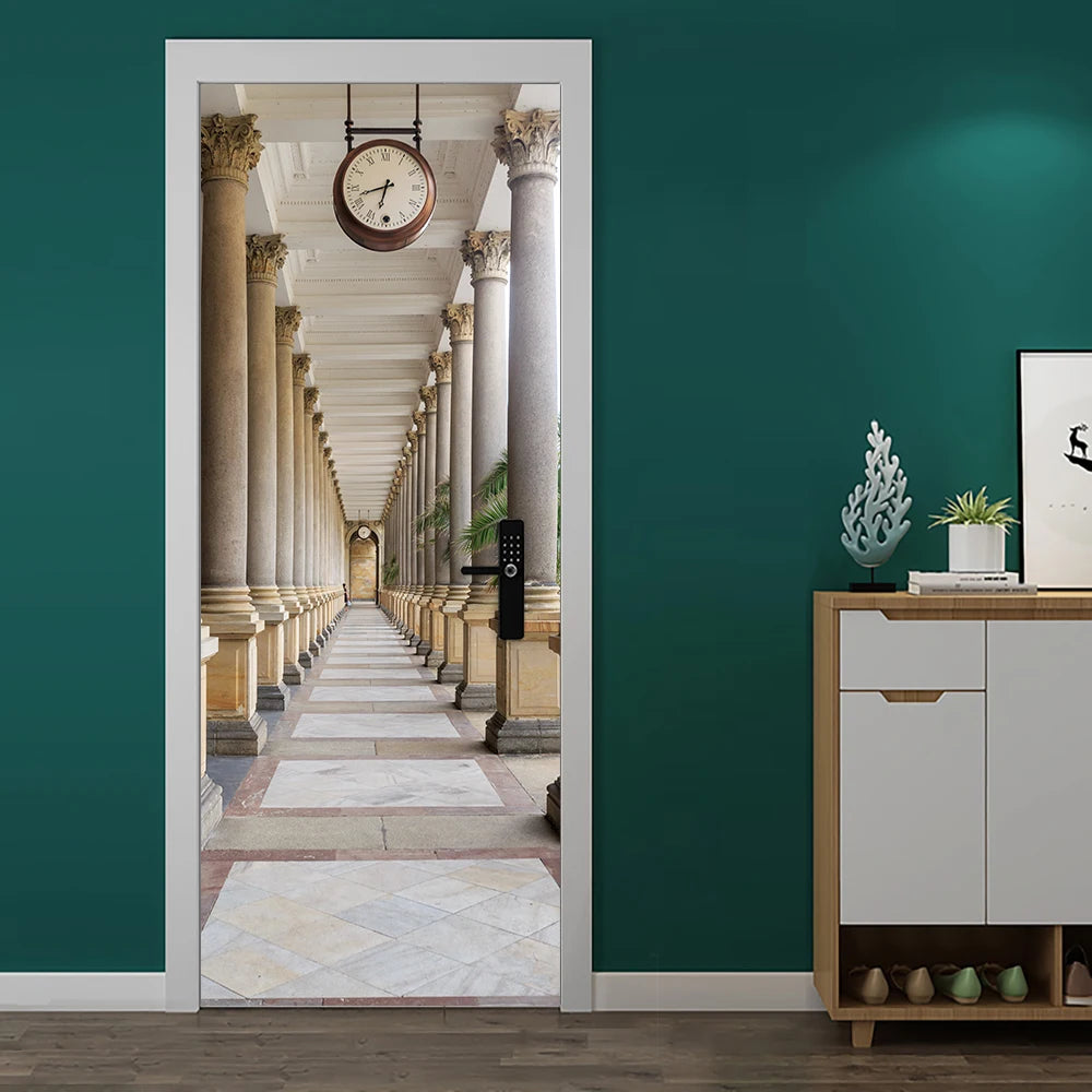 Simulation Of Gilt Leaves DIY Door Stickers Home Decoration Wall Sticker Kitchen Art Mural Peel & Stick Waterpoof PVC Wallpaper