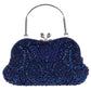 Boutique De FGG Elegant Frame Women Formal Beaded Evening Purses and Handbags Bridal Sequins Clutch Bag Cocktail Party Bag