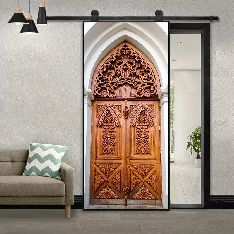 Simulation Of Gilt Leaves DIY Door Stickers Home Decoration Wall Sticker Kitchen Art Mural Peel & Stick Waterpoof PVC Wallpaper