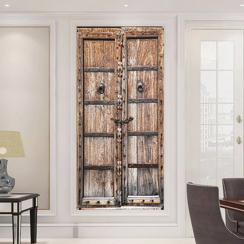 Simulation Of Gilt Leaves DIY Door Stickers Home Decoration Wall Sticker Kitchen Art Mural Peel & Stick Waterpoof PVC Wallpaper