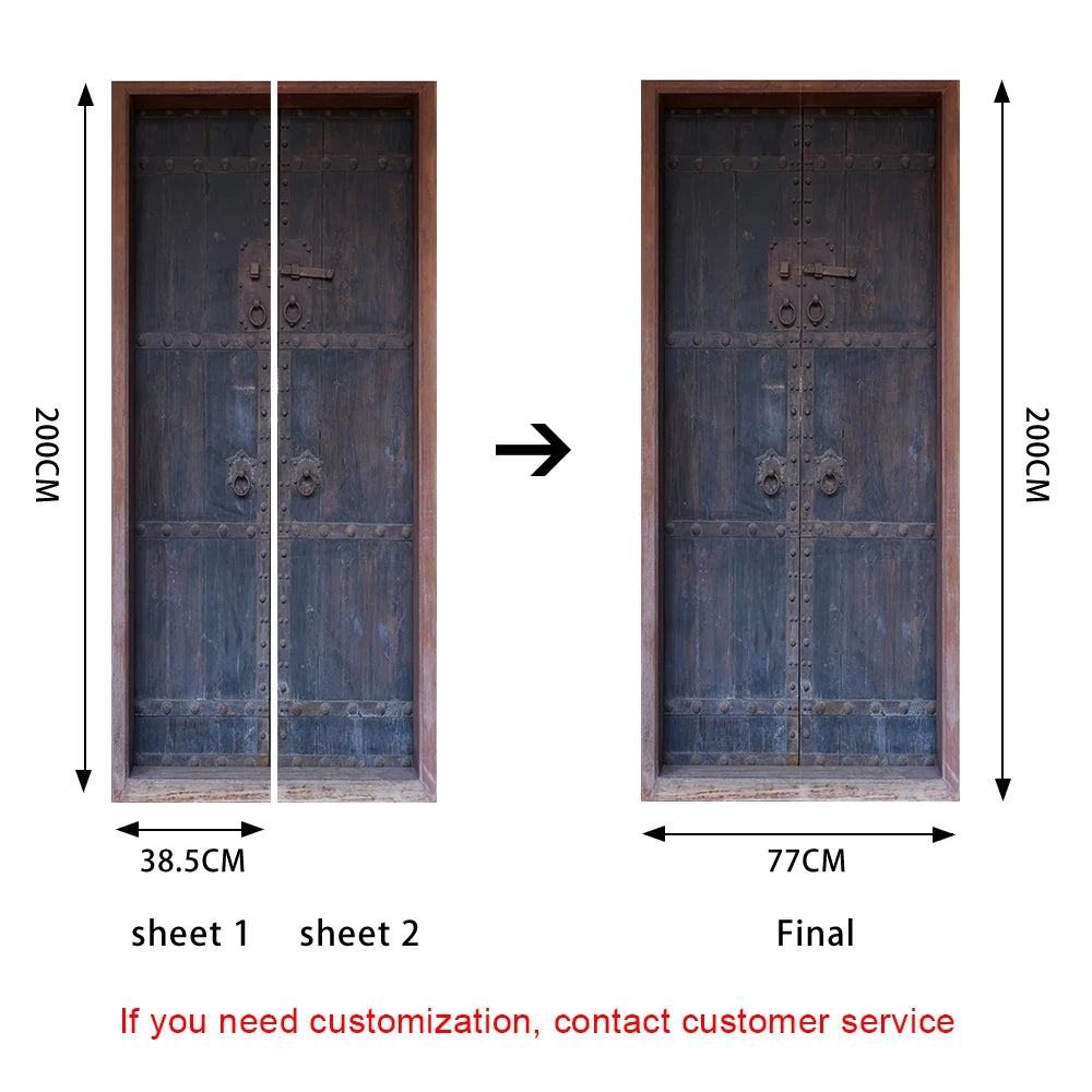 Simulation Of Gilt Leaves DIY Door Stickers Home Decoration Wall Sticker Kitchen Art Mural Peel & Stick Waterpoof PVC Wallpaper