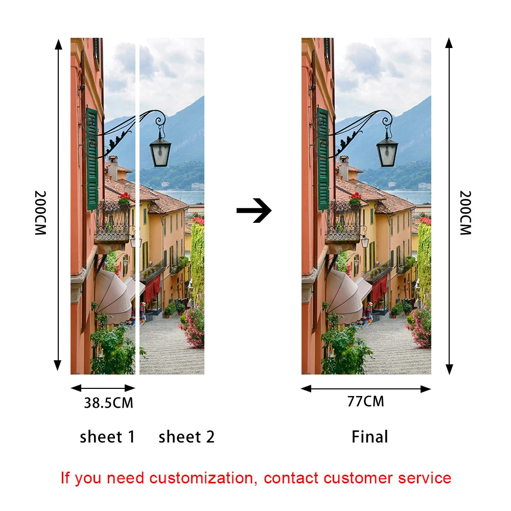 Simulation Of Gilt Leaves DIY Door Stickers Home Decoration Wall Sticker Kitchen Art Mural Peel & Stick Waterpoof PVC Wallpaper