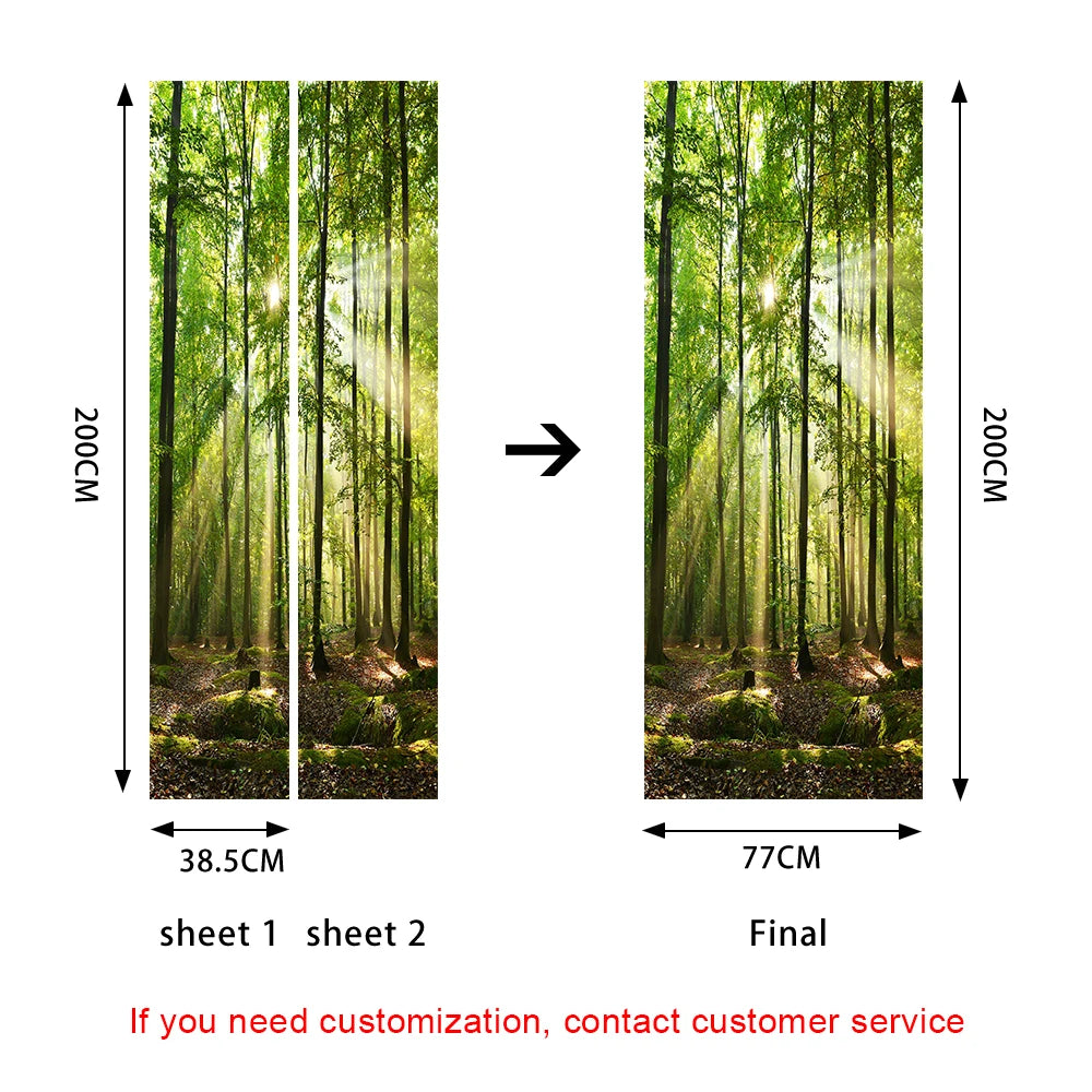 Simulation Of Gilt Leaves DIY Door Stickers Home Decoration Wall Sticker Kitchen Art Mural Peel & Stick Waterpoof PVC Wallpaper