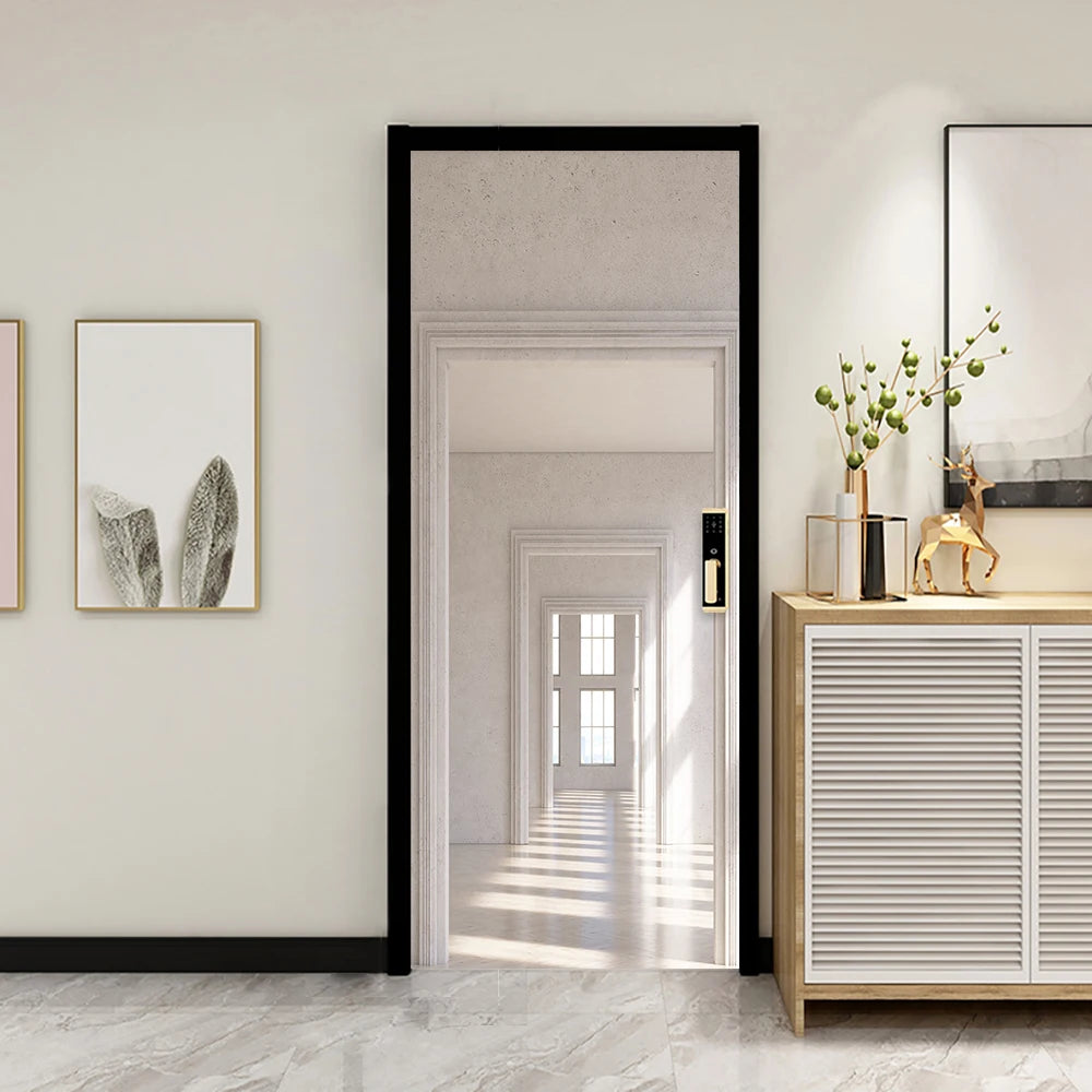 Simulation Of Gilt Leaves DIY Door Stickers Home Decoration Wall Sticker Kitchen Art Mural Peel & Stick Waterpoof PVC Wallpaper