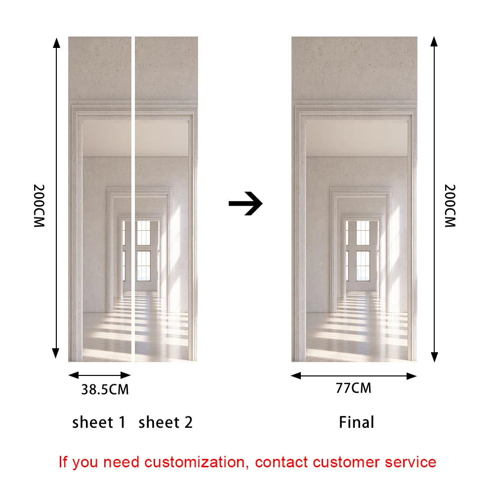 Simulation Of Gilt Leaves DIY Door Stickers Home Decoration Wall Sticker Kitchen Art Mural Peel & Stick Waterpoof PVC Wallpaper