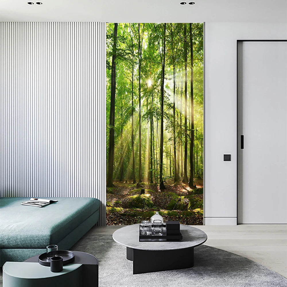 Simulation Of Gilt Leaves DIY Door Stickers Home Decoration Wall Sticker Kitchen Art Mural Peel & Stick Waterpoof PVC Wallpaper