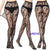 Women's Sexy Tights Black Socks Lace Leggings Floral Sheer Patterned Pantyhose Fishnet Stockings for Women