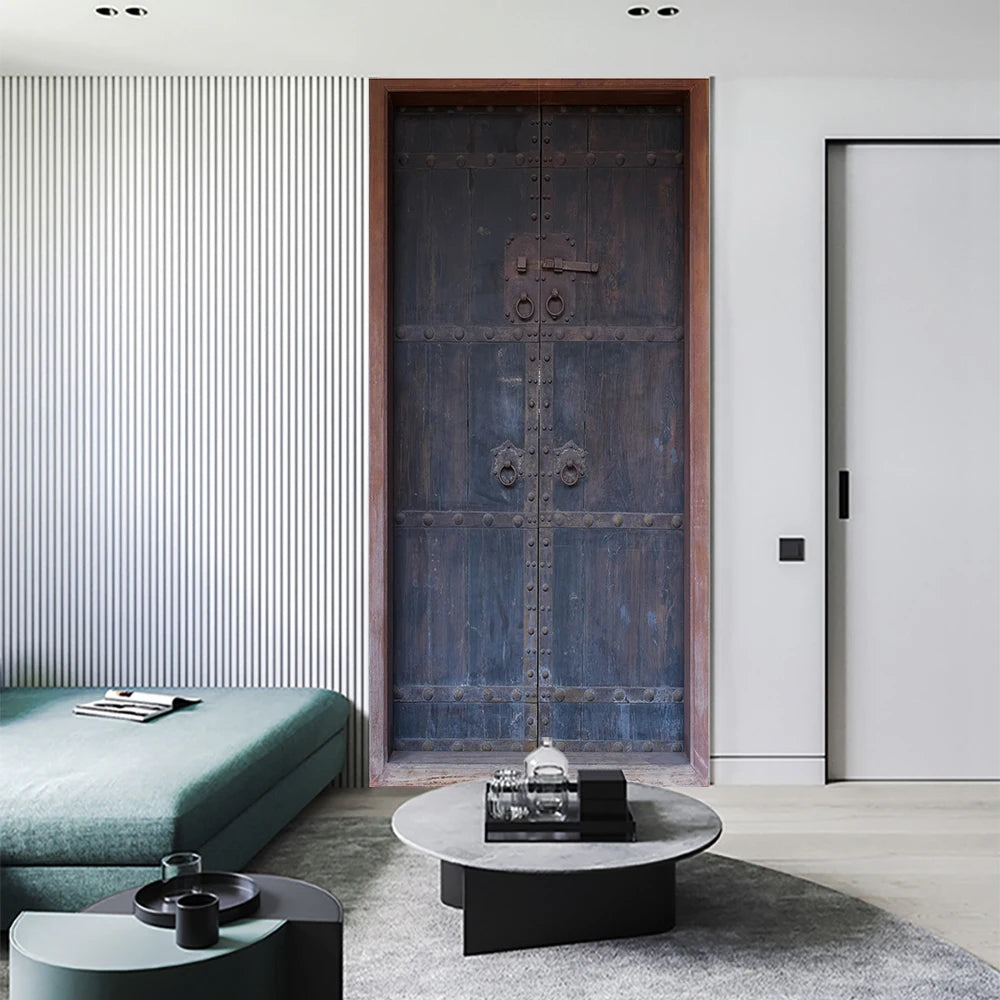 Simulation Of Gilt Leaves DIY Door Stickers Home Decoration Wall Sticker Kitchen Art Mural Peel & Stick Waterpoof PVC Wallpaper