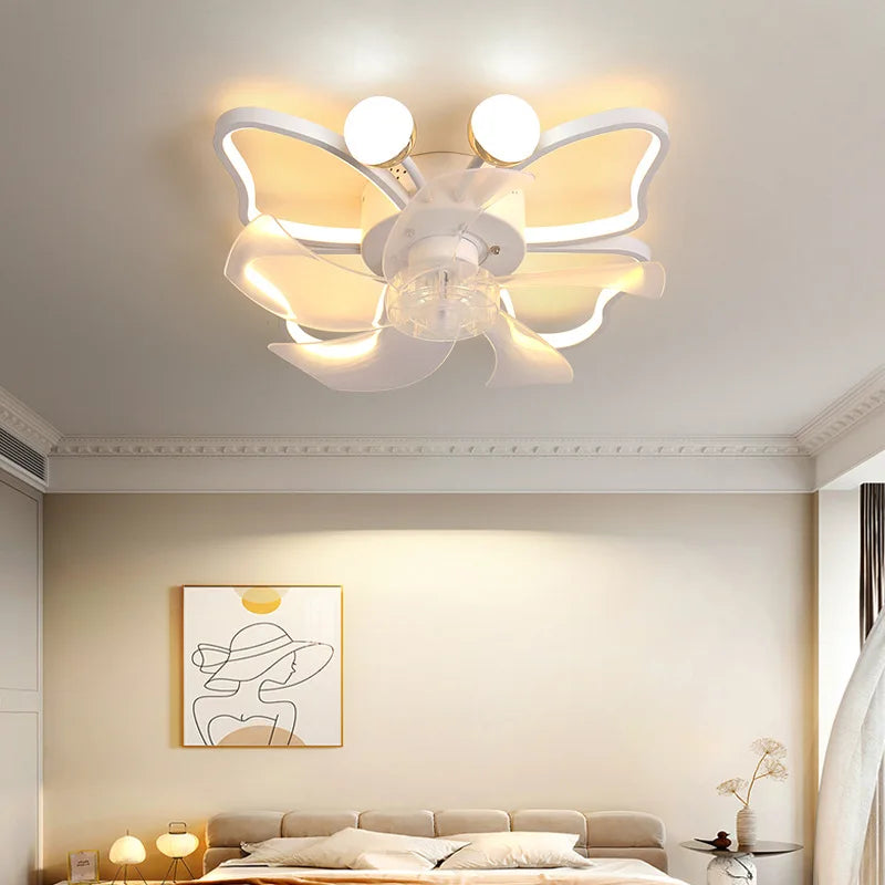 500mm butterfly Children Ceiling Fan with Light for Kids Room
