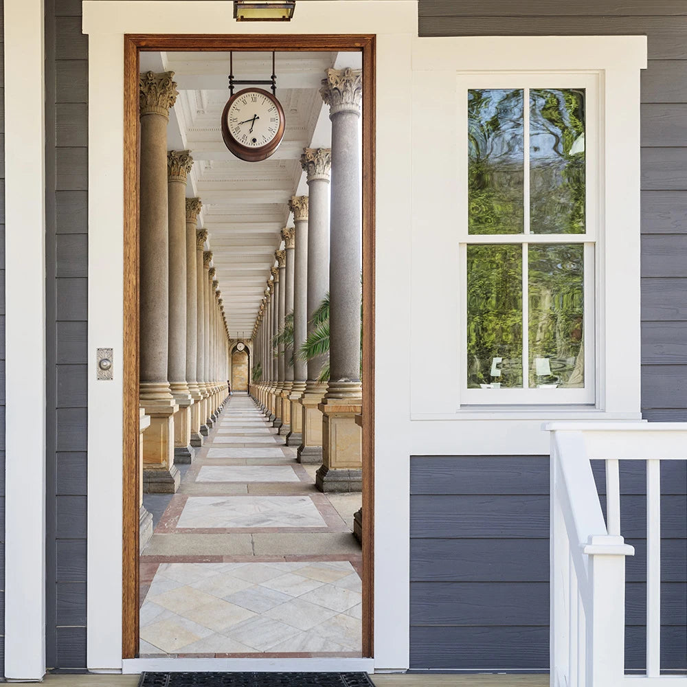 Simulation Of Gilt Leaves DIY Door Stickers Home Decoration Wall Sticker Kitchen Art Mural Peel & Stick Waterpoof PVC Wallpaper