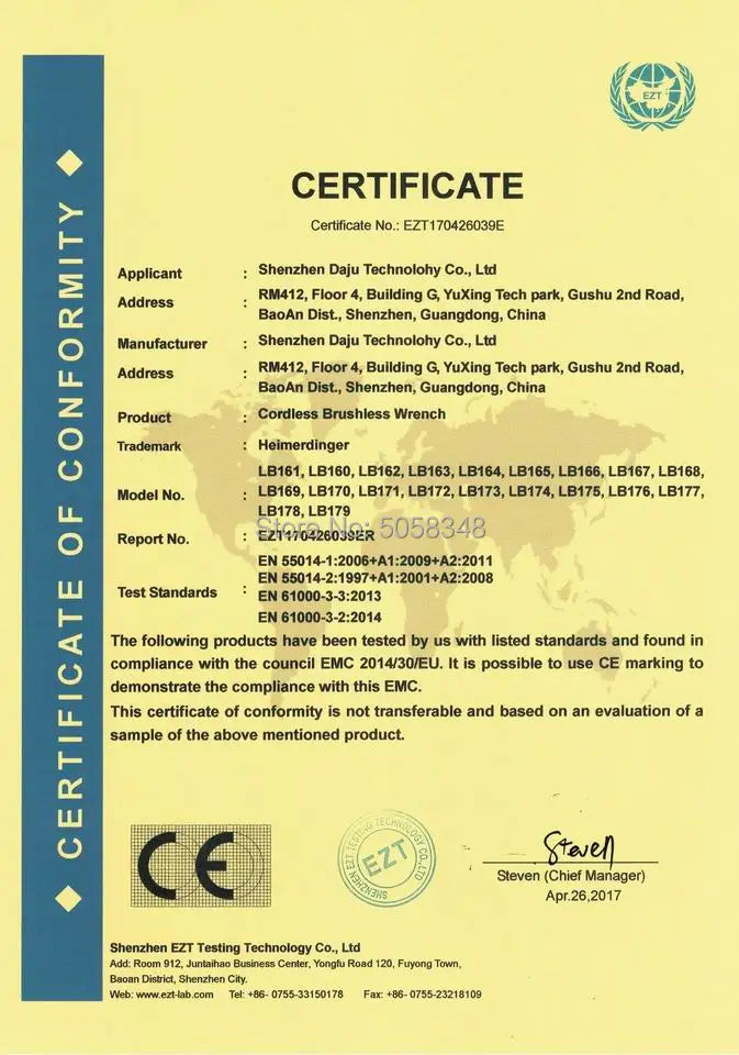 Heimerdinger Brushless Cordless Drill, 1300 In-lb(150N.m) Torque Electric Drill, 1/2" Driver-Drill,2 Variable Speed Drill