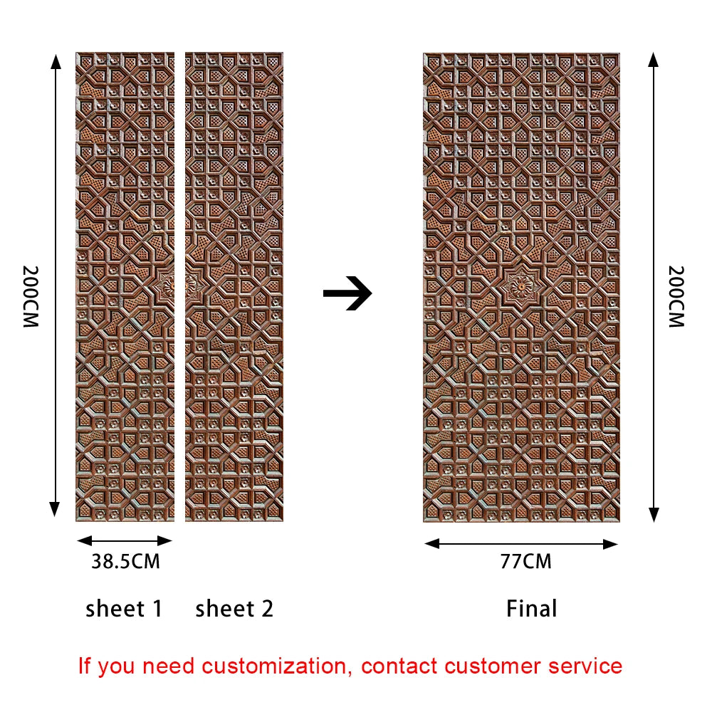 Simulation Of Gilt Leaves DIY Door Stickers Home Decoration Wall Sticker Kitchen Art Mural Peel & Stick Waterpoof PVC Wallpaper