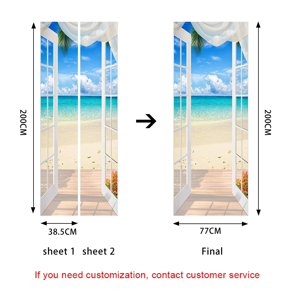 Simulation Of Gilt Leaves DIY Door Stickers Home Decoration Wall Sticker Kitchen Art Mural Peel & Stick Waterpoof PVC Wallpaper