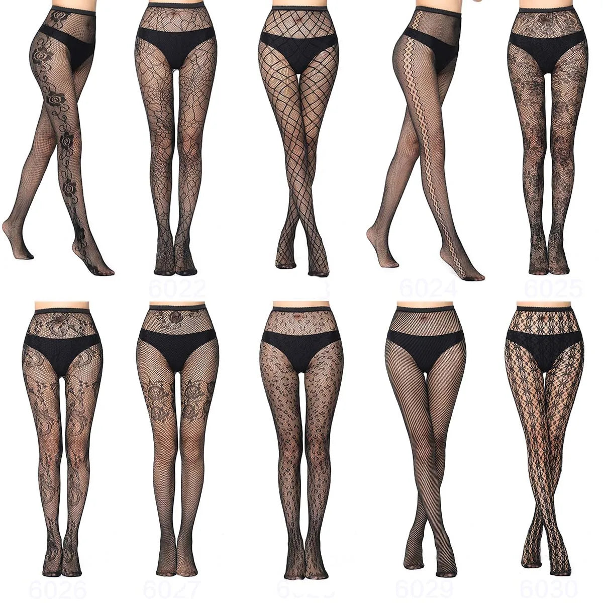 Women's Sexy Tights Black Socks Lace Leggings Floral Sheer Patterned Pantyhose Fishnet Stockings for Women