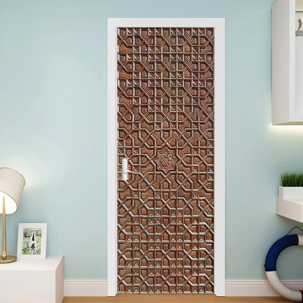 Simulation Of Gilt Leaves DIY Door Stickers Home Decoration Wall Sticker Kitchen Art Mural Peel & Stick Waterpoof PVC Wallpaper